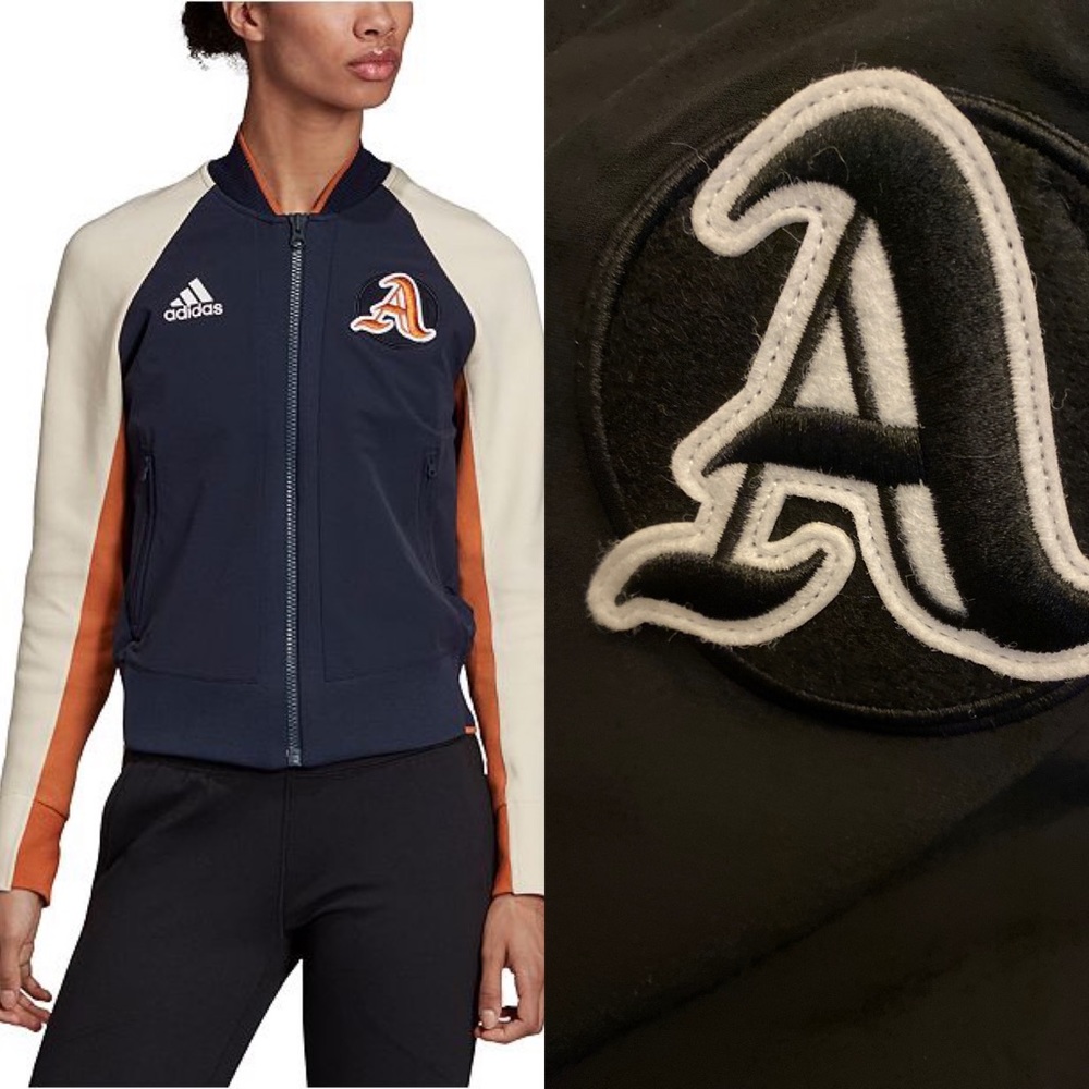 Adidas Colorblock Varsity Style Bomber Jacket Wome